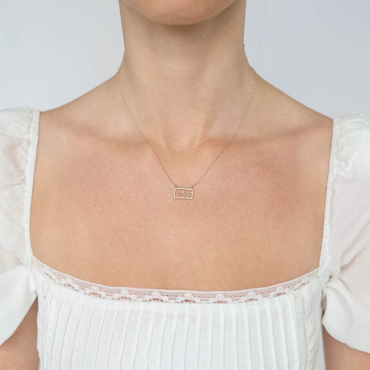 Victoria Cunningham Trunk Show: 14K square open cherry blossom branch w/ diamond