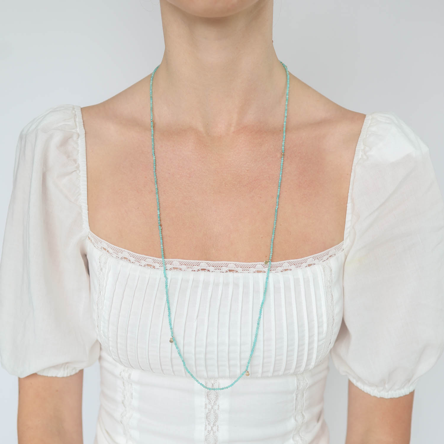 Victoria Cunningham : Amazonite 3 in 1 Necklace 14k gold