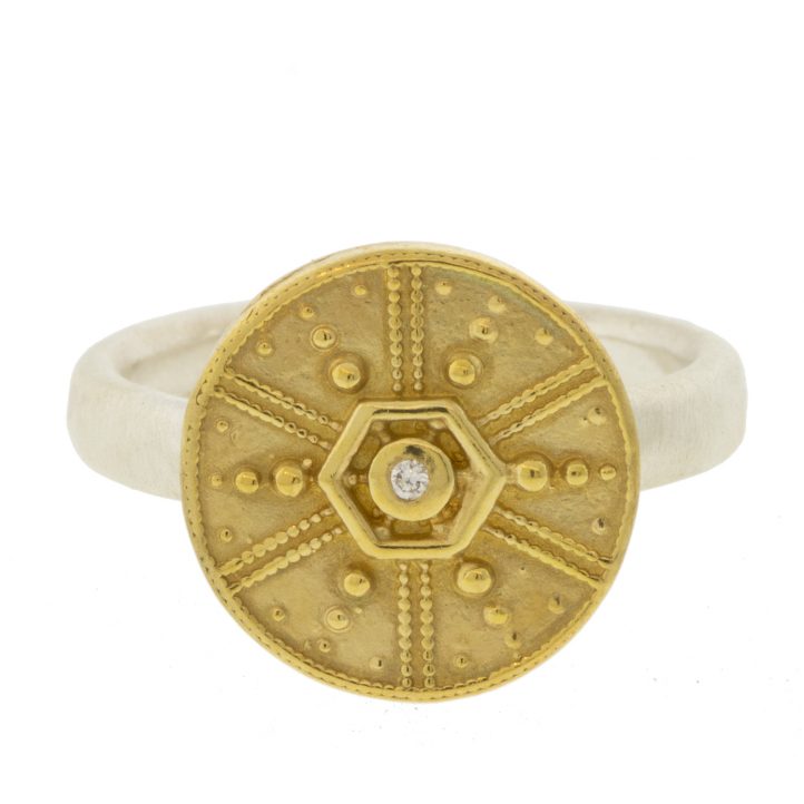 LuLu: Raja bronze/SS/diam RING