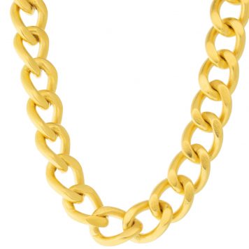 Jane Diaz: Heavy handmade Cuban chain  ,18",gold plate
