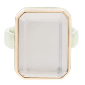gold and silver ring with rose quartz by jewelry designer Jamie Joseph