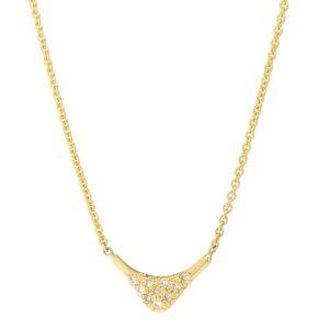 Diana Mitchell: wave necklace, 18k, rose cut diamond