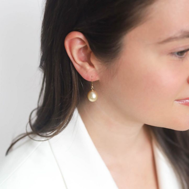 Alison Shiboski: Earrings,18K Yellow gold ,Golden South sea pearls
