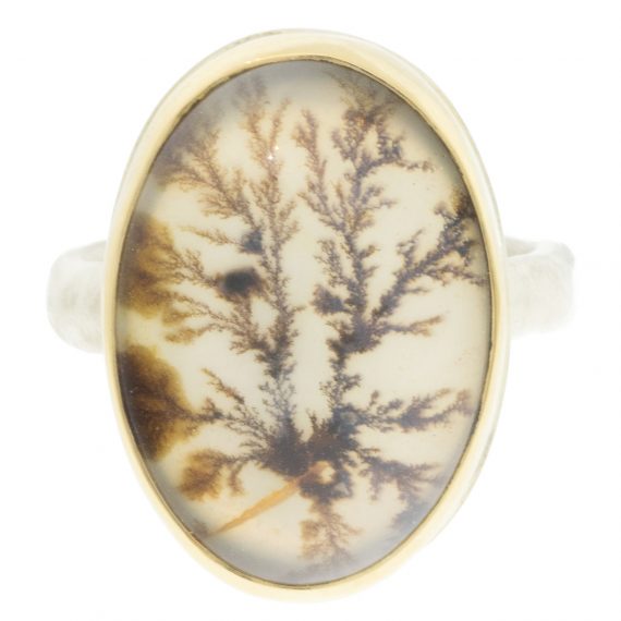 gold and silver ring with agate by jewelry designer Jamie Joseph