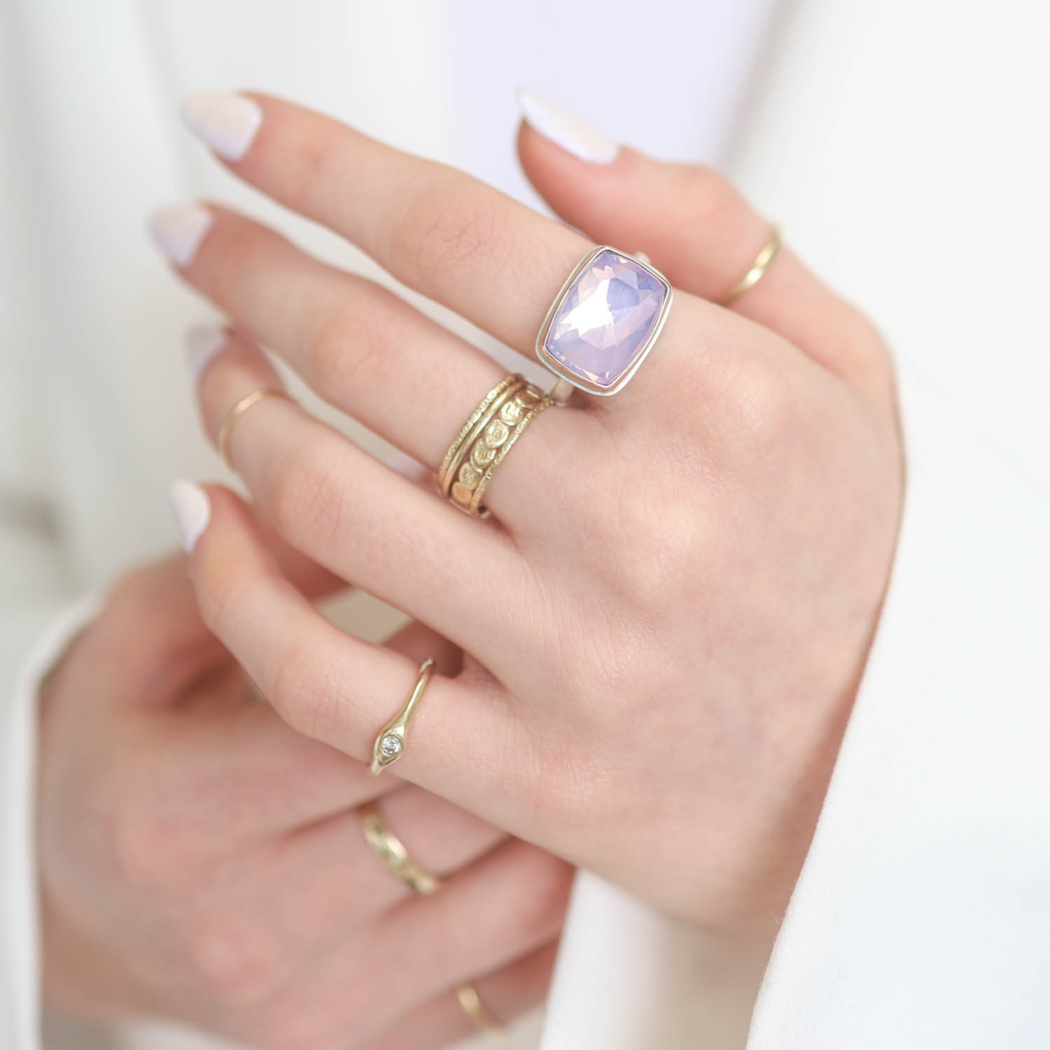Jamie Joseph Trunk Show: RING 147 LAVENDER AMETHYST RECTANGULAR