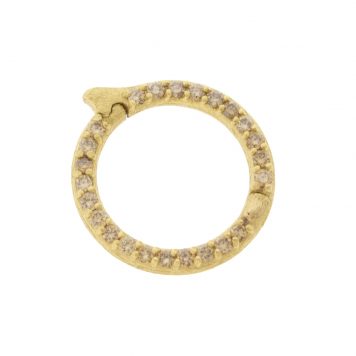 Erica Molinari Trunk Show: 18K medium pave charm holder champagne diamonds, .36 TCW