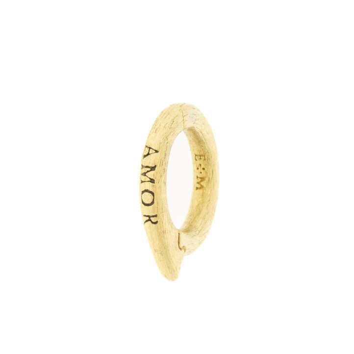Erica Molinari : 18K Medium Round charm holder 'LOVE LIFE'