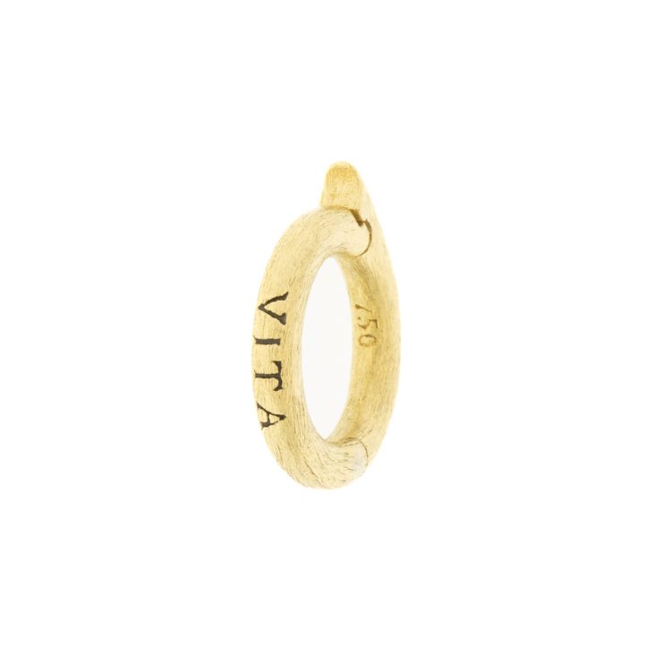 Erica Molinari : 18K Medium Round charm holder 'LOVE LIFE'