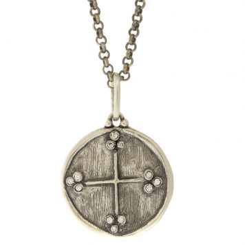 Erica Molinari Trunk Show: S/S Christian cross + star w/ .06cts diamonds "know thyself