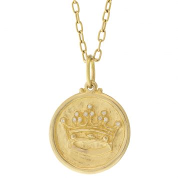 Erica Molinari Trunk Show: 14k crown and maltese .028 cts