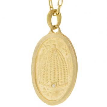 Erica Molinari Trunk Show: 14K/ diamond beehive + rose charm- .02 TCW