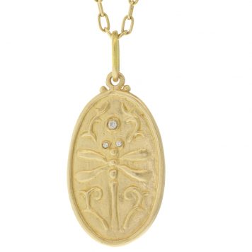 Erica Molinari Trunk Show: 14K Dragonfly Wheat- Strong & Free- .017cts