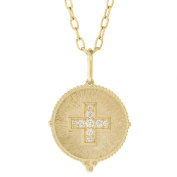 Erica Molinari Trunk Show: 14K Diamond cross 'to be blessed' .122 TCW