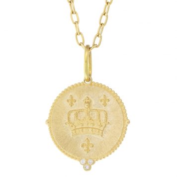 Erica Molinari Trunk Show: 14K Large round Crown- 'beauty awakens the soul to act' .0025