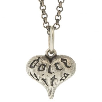 Erica Molinari Trunk Show: Charm, Large Fat Heart, "The Sweet Life", Sterling silver, Measures 7/8 x 9/16 including bail
