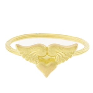 Anthony Lent: Flying Heart Stacking Ring, 18K YG, size 6, flying heart measures 5/16" x 1/2"