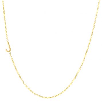 Maya Brenner: J necklace 14K yellow gold