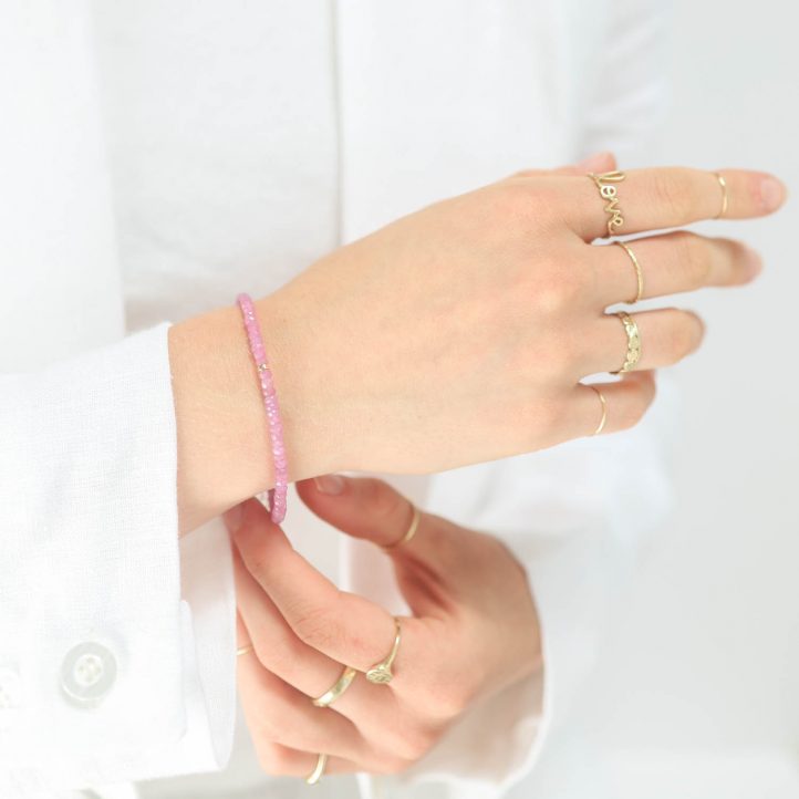 SHASHI :Natasha Bracelet, Pink Sapphire