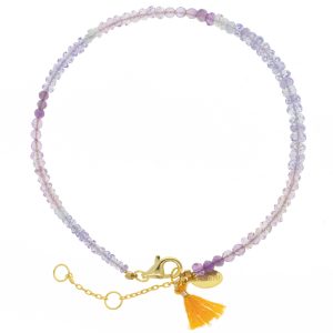 SHASHI :Natasha Bracelet, Lavender Amethyst, Iolite, Amethyst