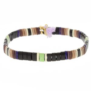 SHASHI :Tilu Bracelet ,24k Gold Plated Beads , silk/cotton tassel,LIEUTNENANT