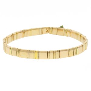 SHASHI :Tilu Bracelet ,24k Gold Plated Beads , silk/cotton tassel,FORTNOX