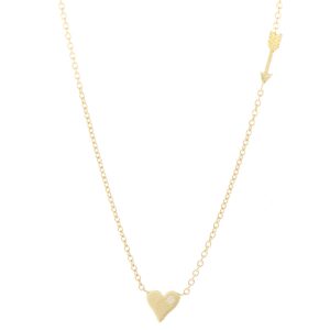 Victoria Cunningham: Necklace,14K Tiny heart and arrow