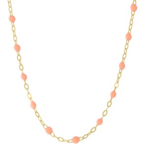 gigiCLOZEAU: Classic Gigi necklace, saumon, 18k yg, 16.5"
