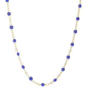 gigiCLOZEAU: Classic Gigi necklace, bleuet, 18k yg, 16.5"