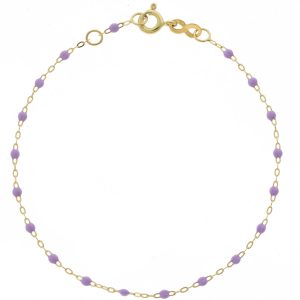 gigiCLOZEAU: Classic Gigi Bracelet, lilac, 18k yg, 6.7"