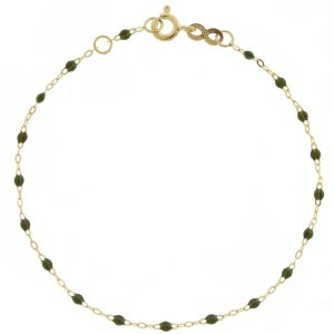 gigiCLOZEAU: Classic Gigi Bracelet, khaki, 18k yg, 6.7"