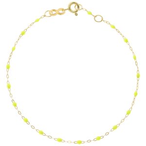 gigiCLOZEAU: Classic Gigi Bracelet, lime, 18k yg, 6.7"