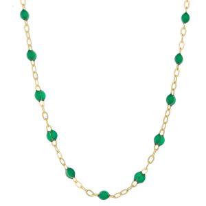 gigiCLOZEAU: Classic Gigi necklace, Emerald,18k YG