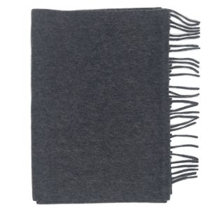 Alashan Cashmere: 100% Cashmere  Woven Scarf,Charcoal