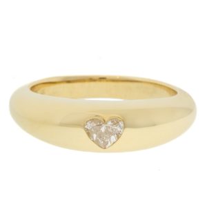 Sydney Evan: Ring, Puffy Heart Diamond, Small, 0.33 ct., 14K YG, Size 6.5