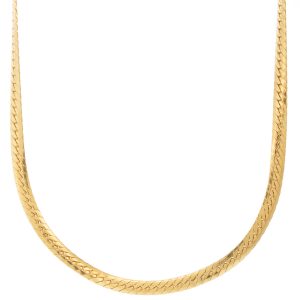 Robindira Unsworth: Fashion Necklace, Gold Vermeil, Herringbone Chain