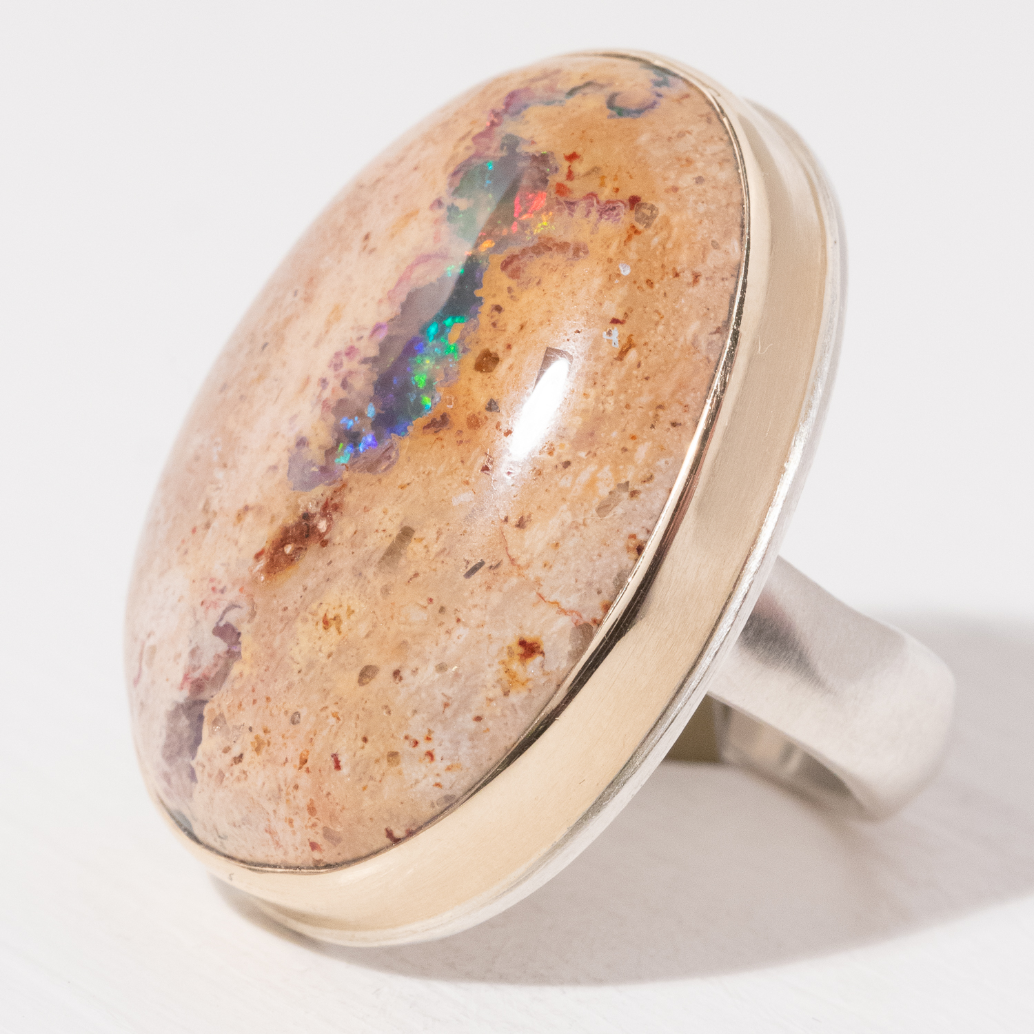 Jamie Joseph Trunk Show: Ring 115,Mexican fire opal,size 7.75