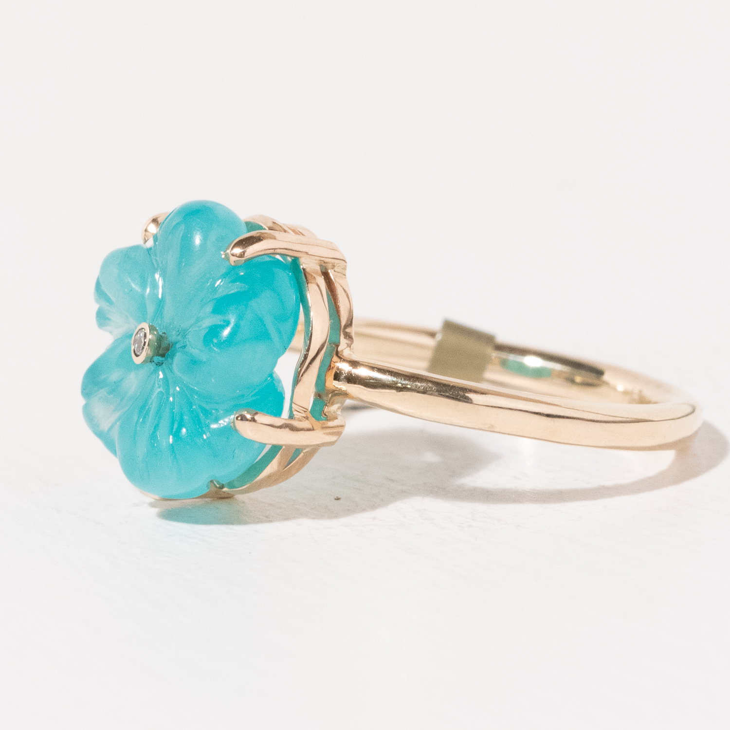 Jamie Joseph Trunk Show: Ring 250, CARVED AMAZONITE SIZE 6.75