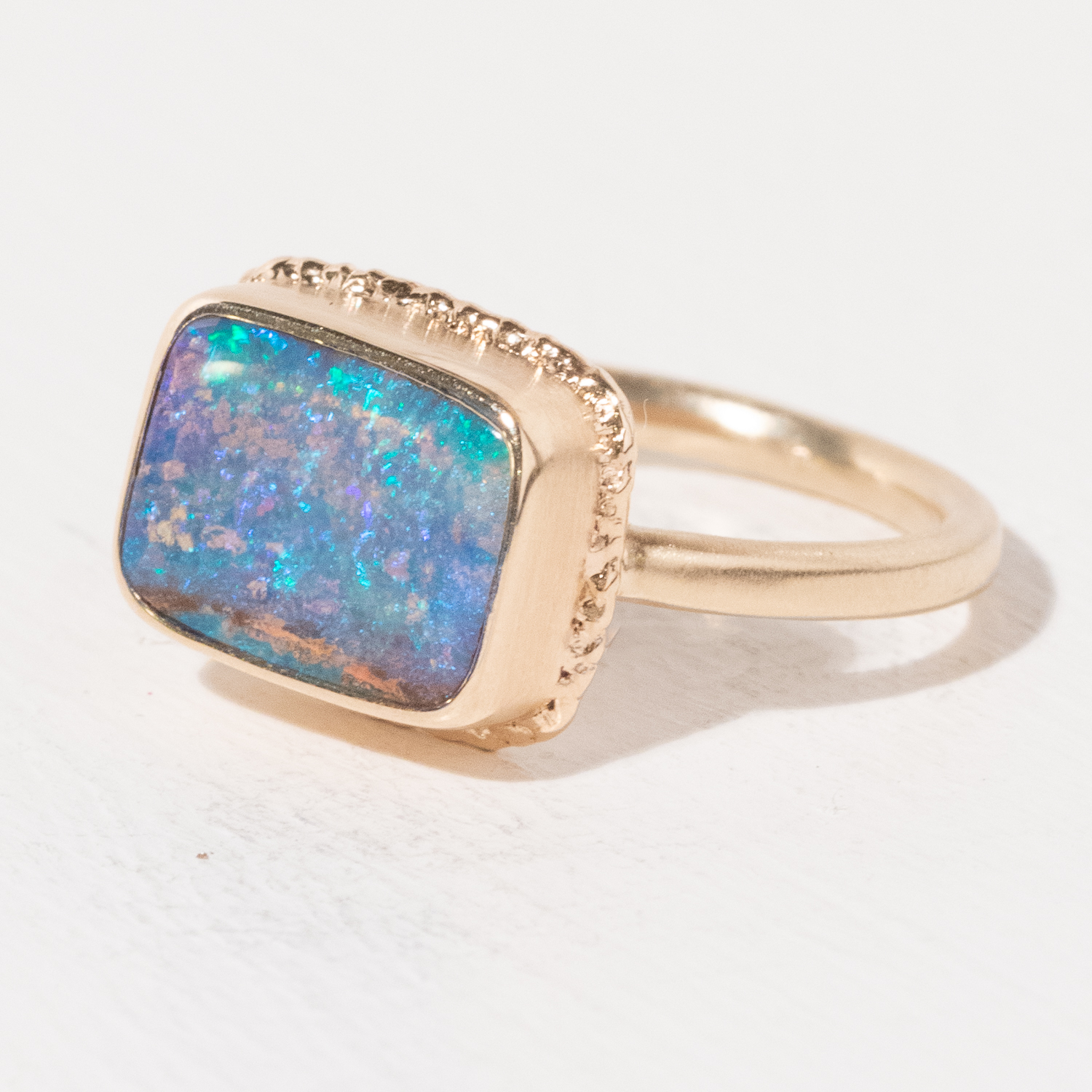 Jamie Joseph Trunk Show: Ring 259, OPALIZED WOOD SIZE 6.75