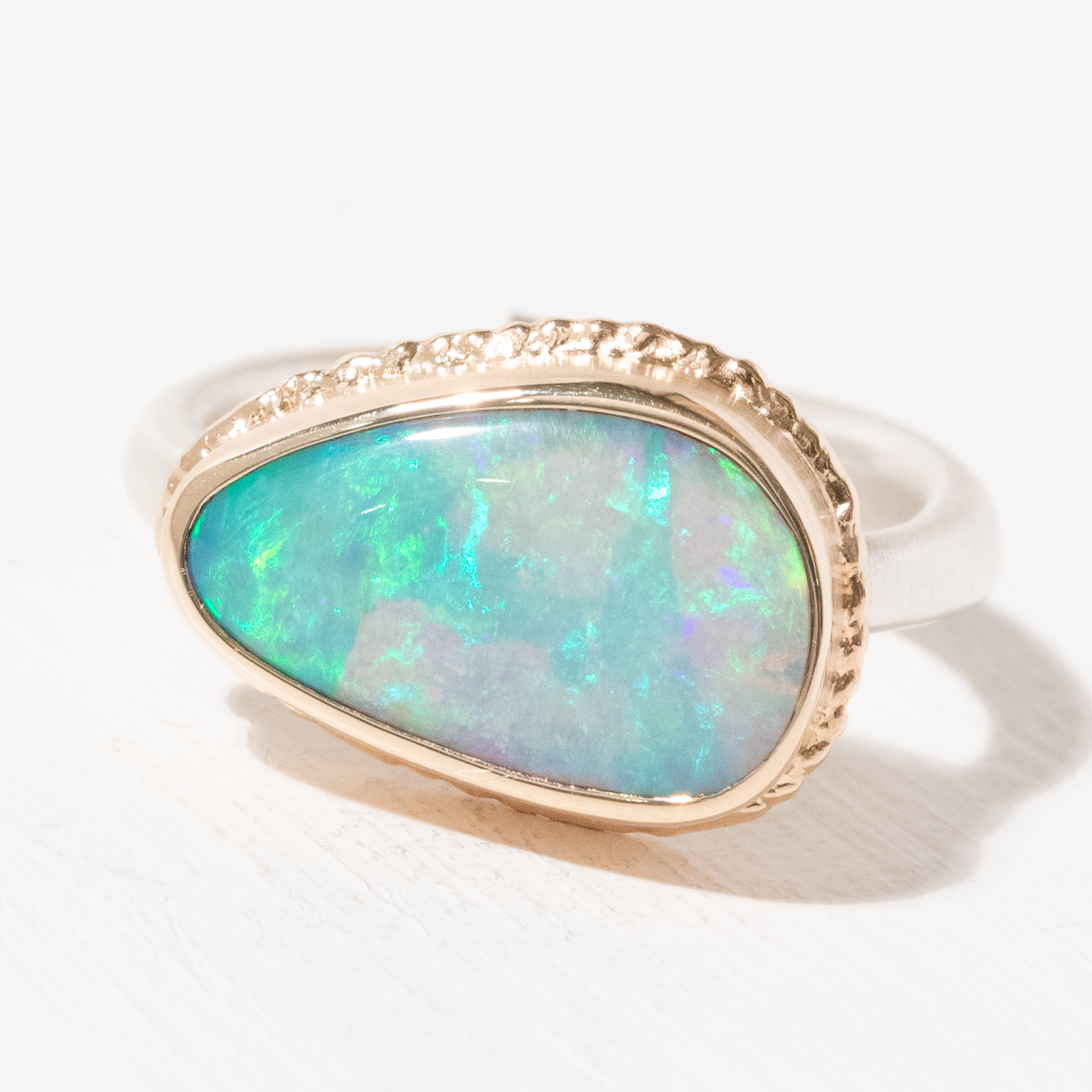 Jamie Joseph Trunk Show: Ring 28,Opalized wood,7