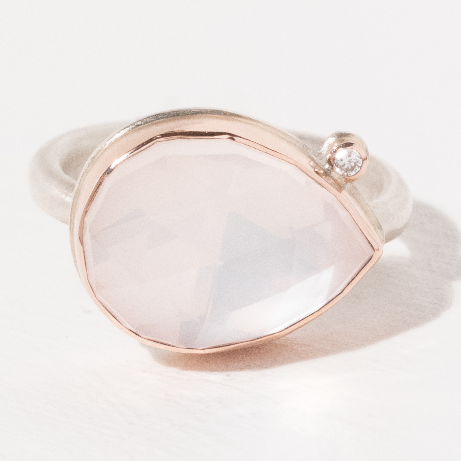 Jamie Joseph Trunk Show: Ring 203,Rose Quartz,7