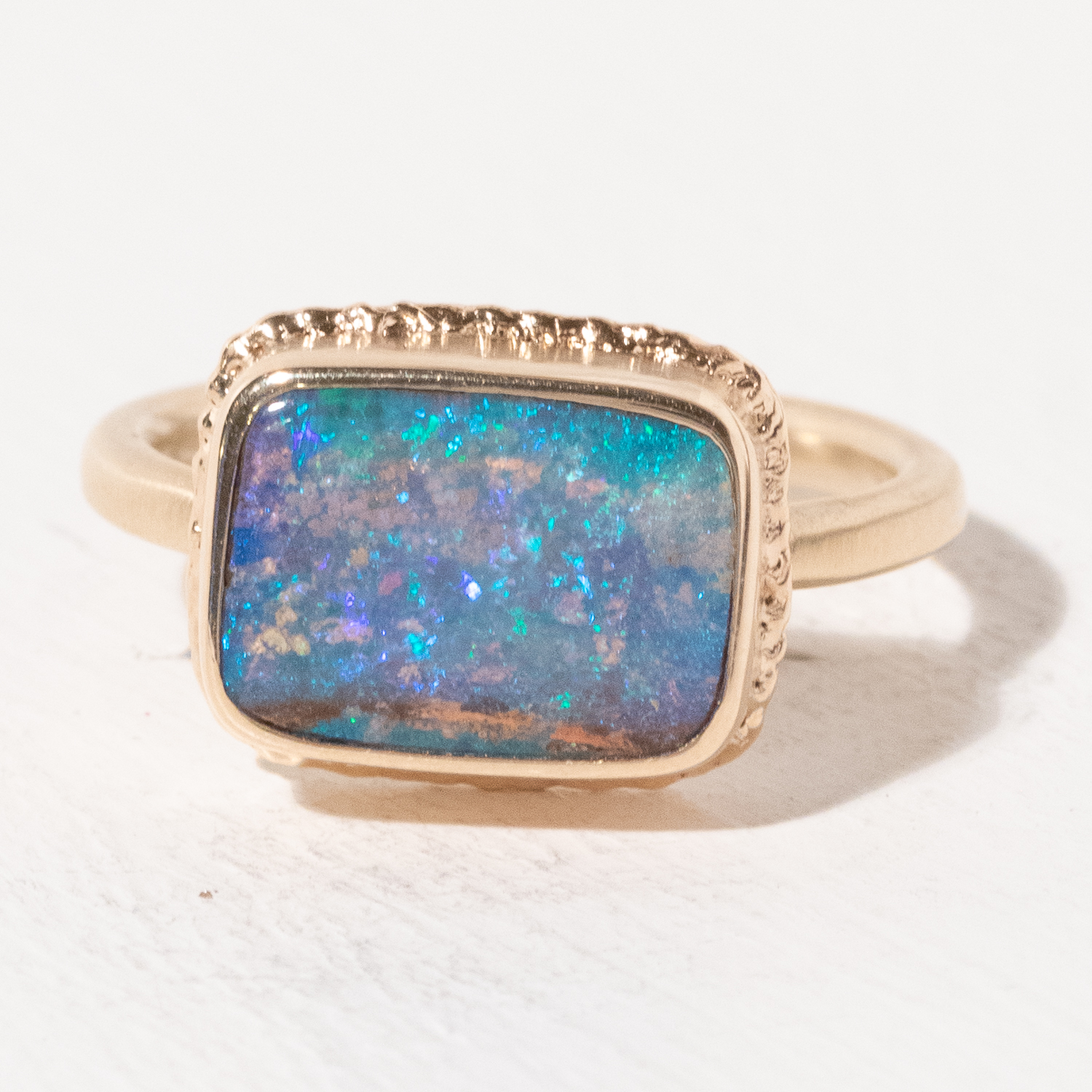 Jamie Joseph Trunk Show: Ring 259, OPALIZED WOOD SIZE 6.75