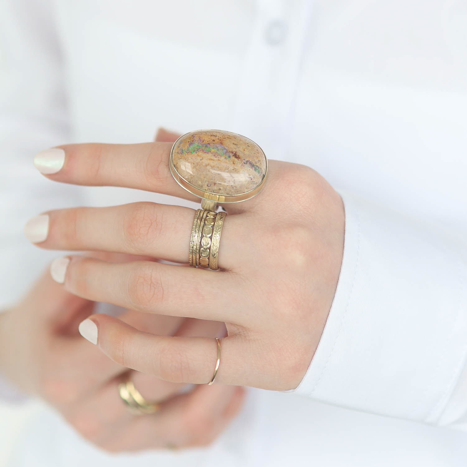 Jamie Joseph Trunk Show: Ring 115,Mexican fire opal,size 7.75