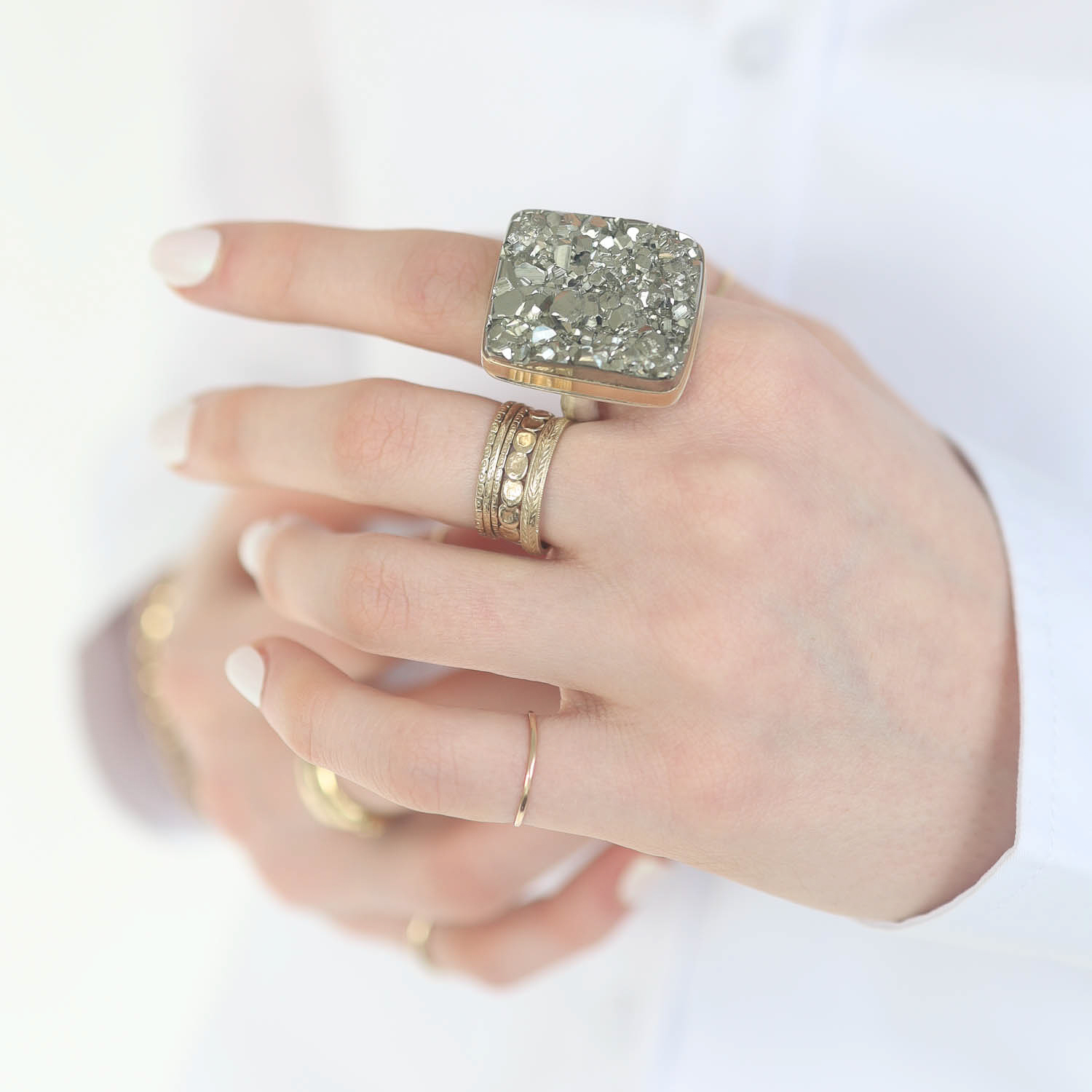 Jamie Joseph Trunk Show: Ring 186,Pyrite,8.5