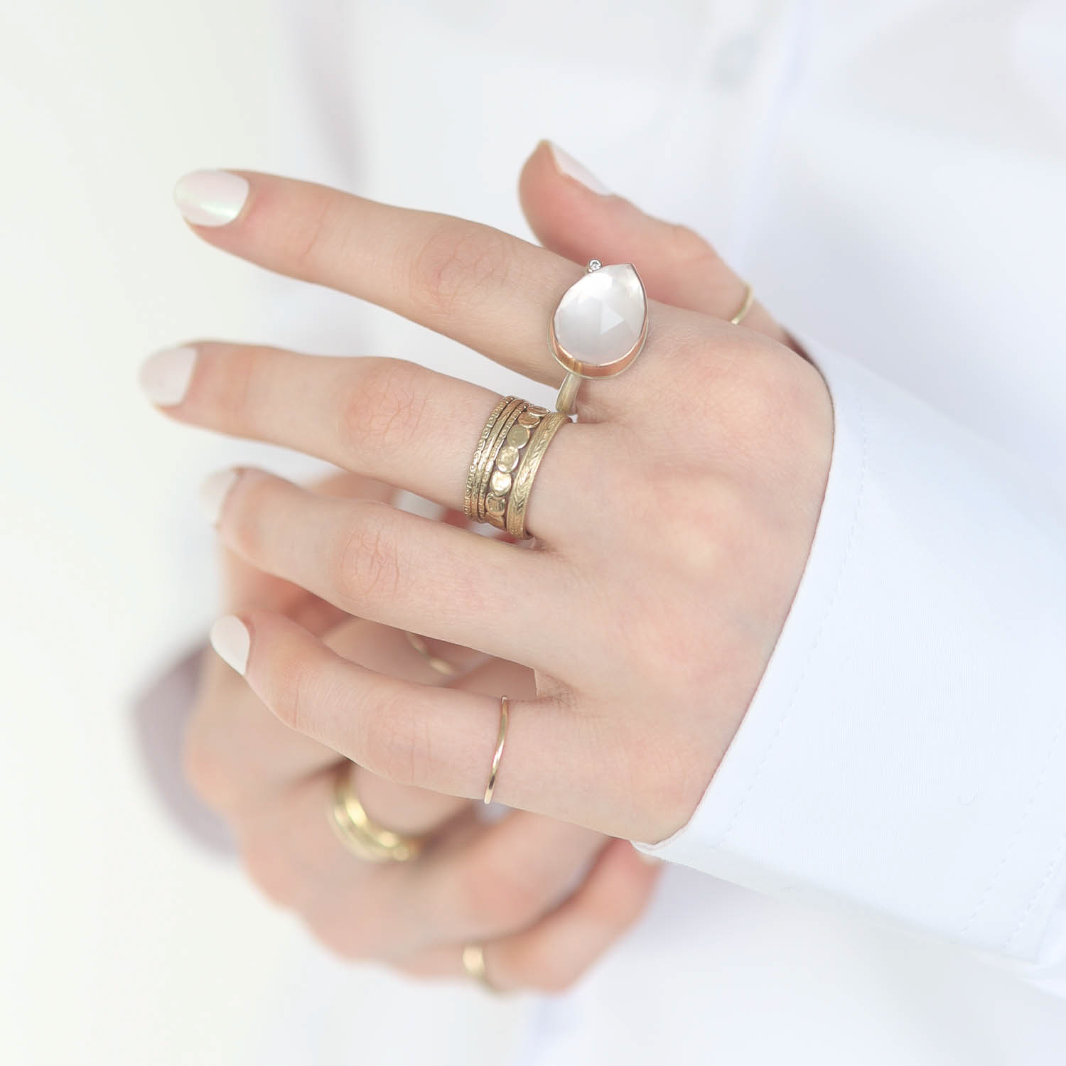 Jamie Joseph Trunk Show: Ring 203,Rose Quartz,7