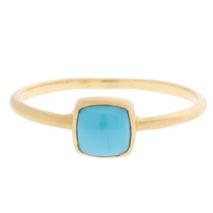 Margaret Solow :Ring,14k,Sleeping beauty turquoise,49 sz.6