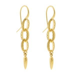 Ray Griffiths: 18K, PIPSQUEAK EARRINGS - 4 BABYLINKS 1 ON A HOOK