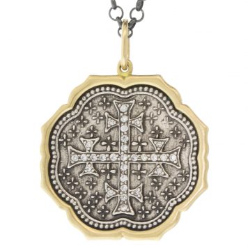 Erica Molinari Trunk Show: ss and 18k large multi cross diamond charm "it is not in the stars..."
