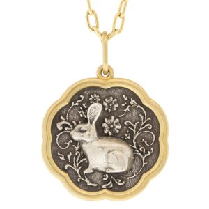 Erica Molinari Trunk Show: ss/18k medium bunny & flowers-"Beauty is not caused, it is"-EMILY DICKINSON