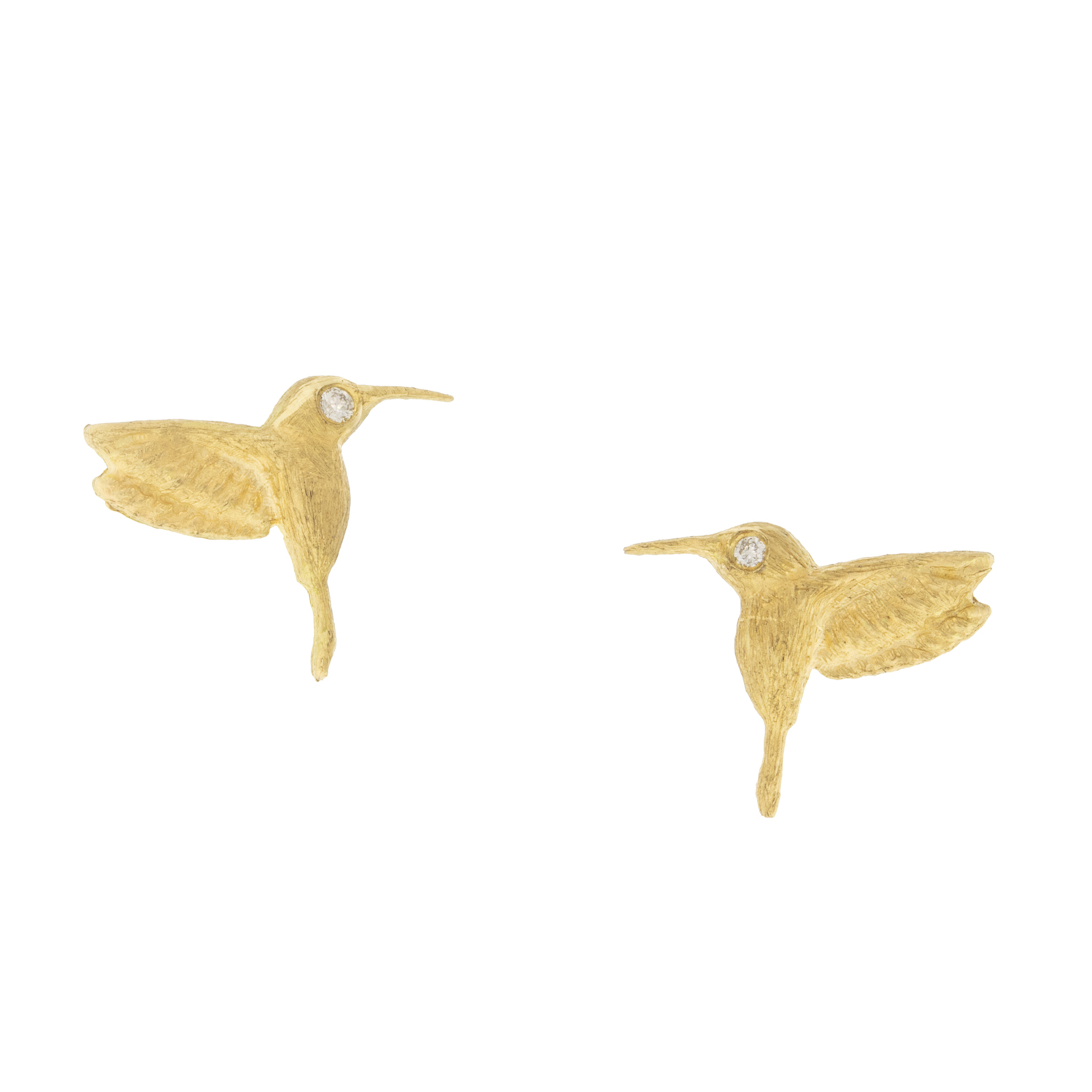 Erica Molinari Trunk Show: 18k baby hummingbird diamond eye earring .015 cts