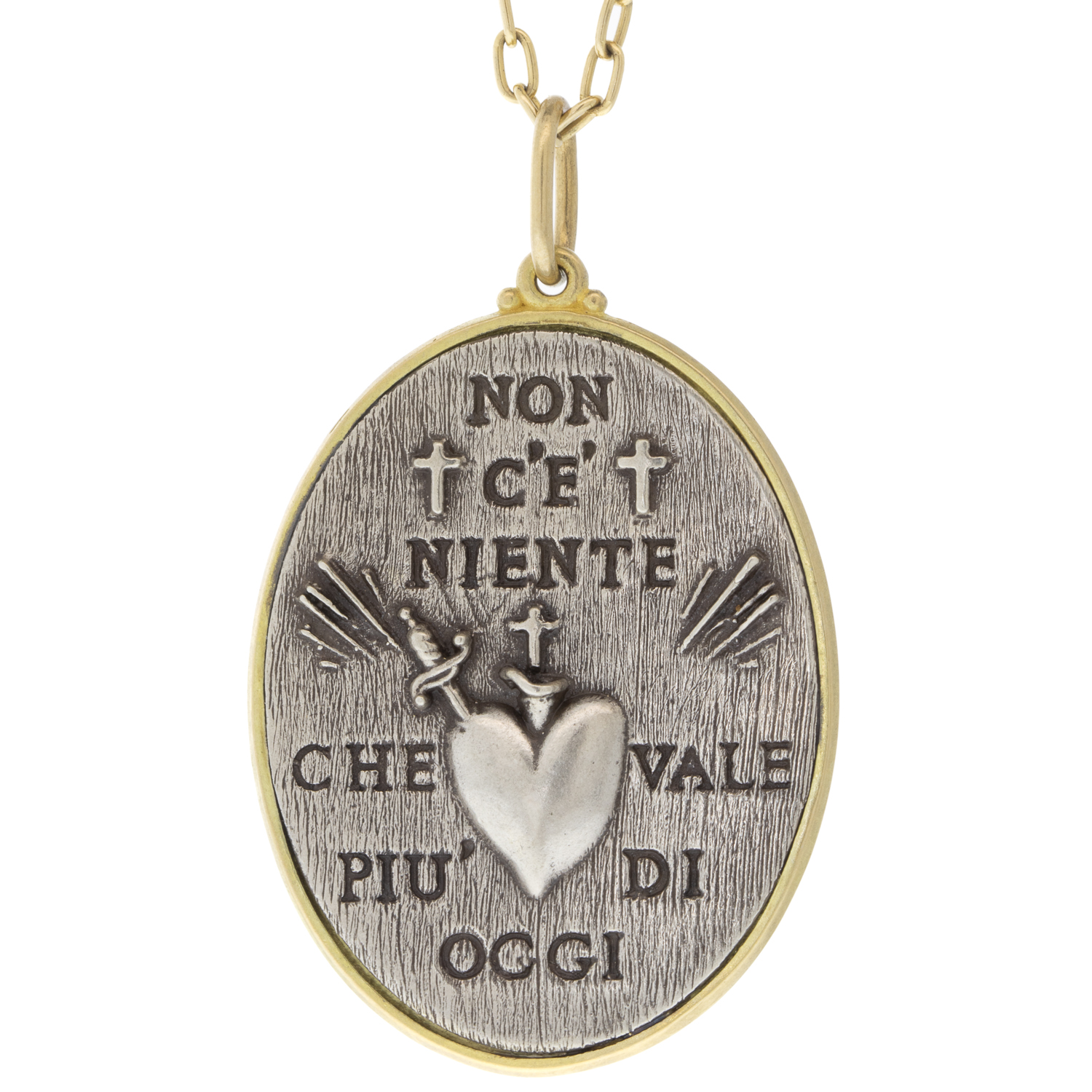 Erica Molinari Trunk Show: ss/18k triple sacred heart- "Nothing is worth more than this day"